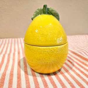 Lemon Candle Holder Slatkin & Co 2011, use with Bath & Body Works, 2 piece